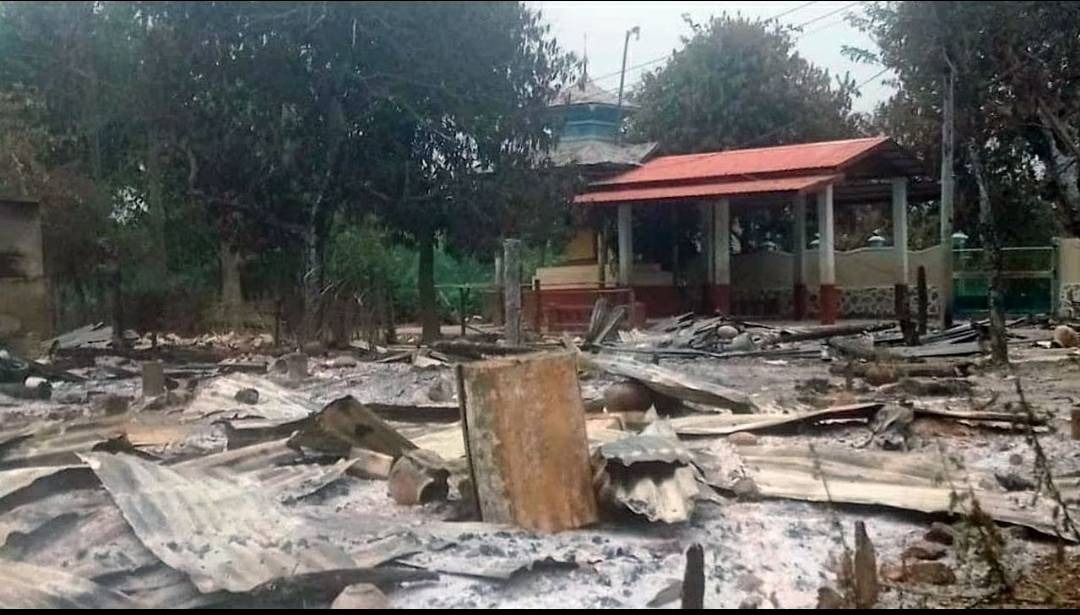 မတ္တရာမှာ ၃ ရက်အတွင်း စစ်အုပ်စုက ကျေးရွာ ၅ ရွာကို မီးရှို့ဖျက်ဆီး