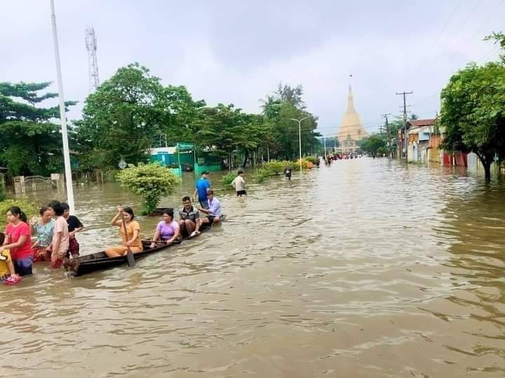 ပဲခူးမှာ ရေဘေးသင့်ပြည်သူ ၇၀၀၀၀ ဝန်းကျင်ခန့်ရှိလာ