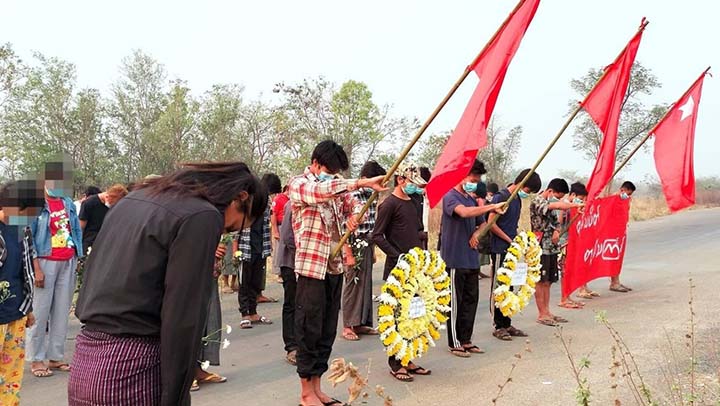 သင်္ကြန်မှာ ကျဆုံးခဲ့တဲ့ ရဲဘော် (၁၀) ဦးရဲ့ ၂ နှစ်ပြည့် အောက်မေ့ဖွယ်အခမ်းအနား ကျင်းပ