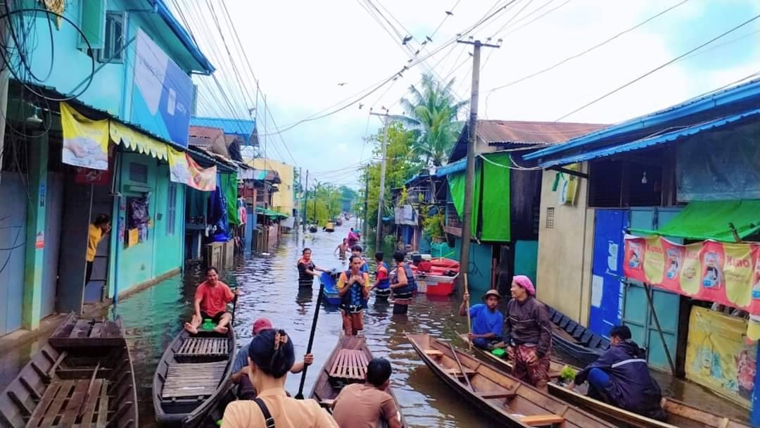 ပဲခူးမှာ ရေကြီးရေလျှံမှု စတင်ဖြစ်ပွား၊ ဒေသခံ ၂၀၀၀ ကျော် ပြောင်းရွှေ့နေရ